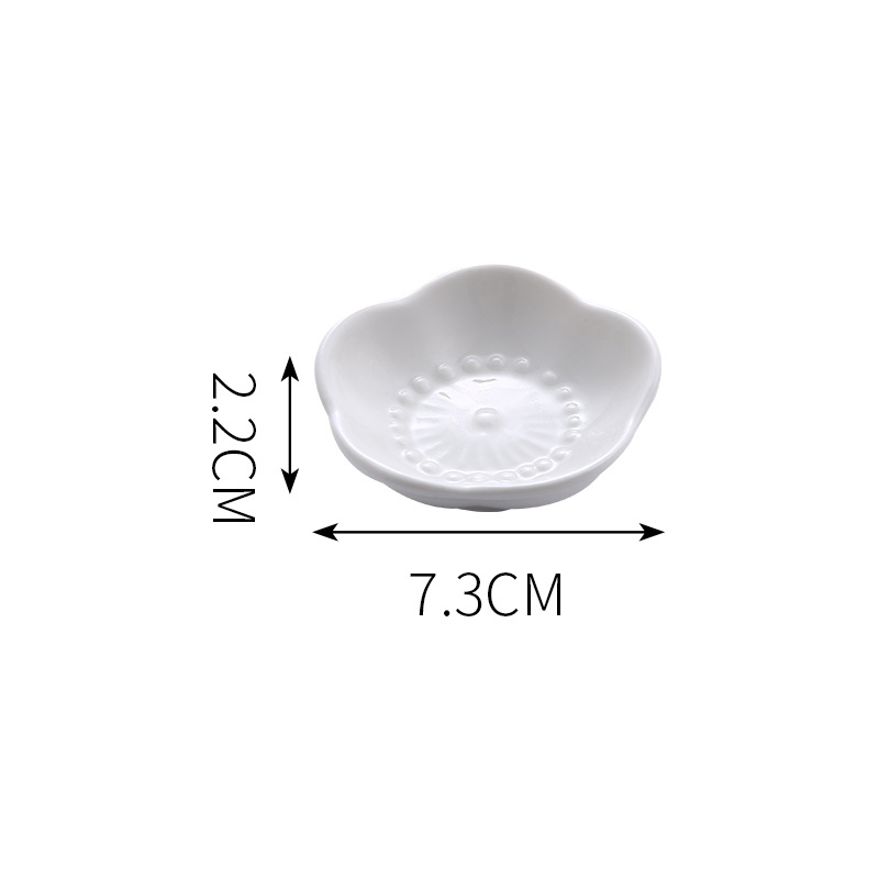3 -inch plum blossom dishes