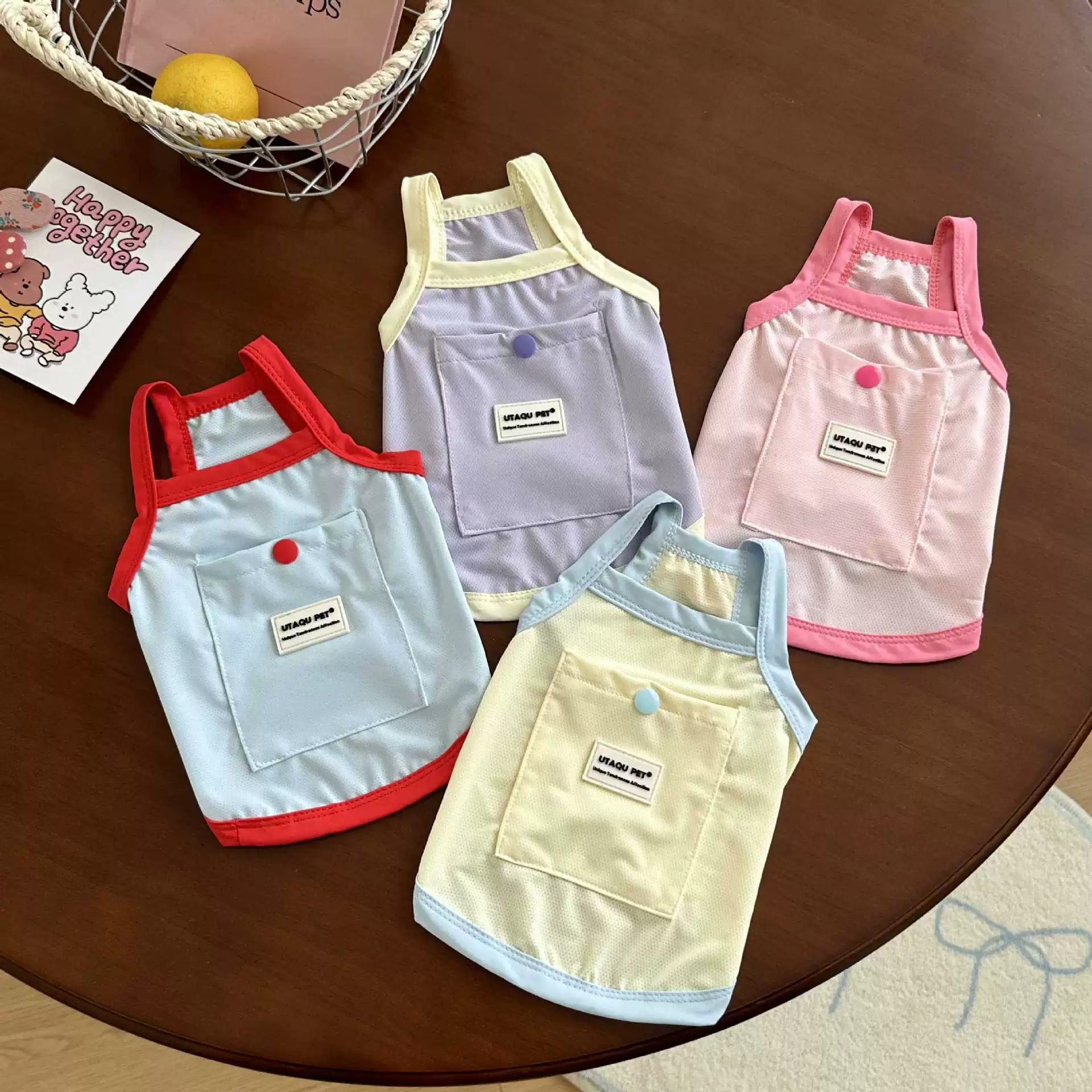 Солнцезащитный крем остывает синяя цветная четырехногая одежда маленькая собака кошка летняя тонкая дышащая собачья одежда