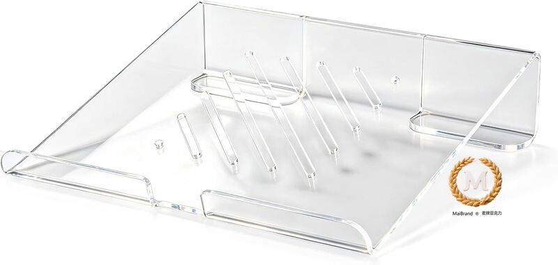 Acrylic laptop stand, portable ventilated desktop riser, suitable for desktops, 11-17 inches