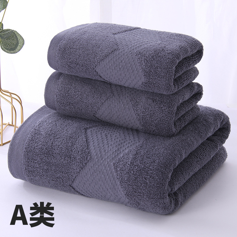 Toallas de baño de algodón puro tipo A toalla de baño grande al por mayor toalla de algodón de dos piezas engrosada suave absorbente hotel bordado para el hogar