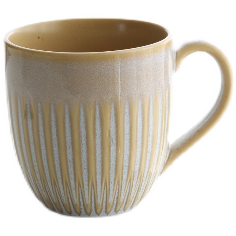 LZ marca horno amarillo cerámica taza de café agua actividad comunitaria logotipo personalizado escuela regalo vacaciones