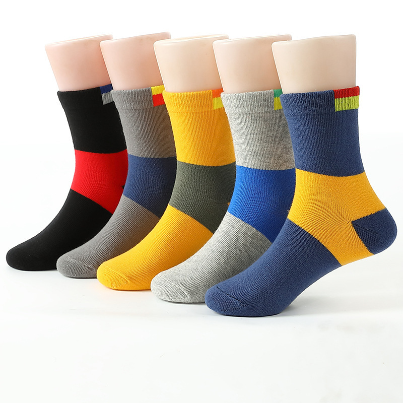 21 Children's Socks for Boys and Girls, Autumn and Winter Mid-Calf Socks, Older Children's Autumn Socks, Baby Boys' Spring and Autumn Cotton Socks, Sweat-Absorbent and Breathable