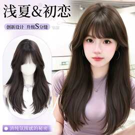 假发女全头套内扣微卷发自然减龄懒人氛围感假发日常百搭修饰脸型