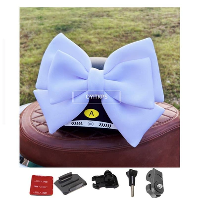 Oversized Helmet Decoration Bowknot Motorcycle Motosiklet dəbilqələri - 28cm-white
