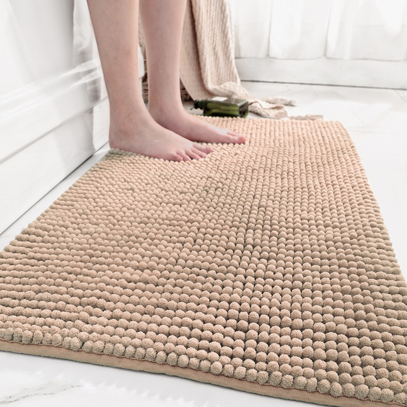 Alfombrilla de pie Alfombrilla de piso para baño Alfombrilla antideslizante gruesa de chenilla de baño simple transfronterizo, puerta del dormitorio, absorción de agua y resistencia a la suciedad