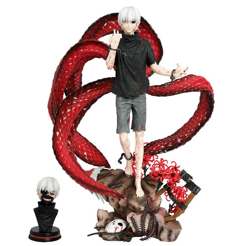 Аниме-периферия «Гуль» Канеки Кен, белокудрая фигура в форме четырех сердец, двумерные украшения, подарочная статуя, оптовая продажа