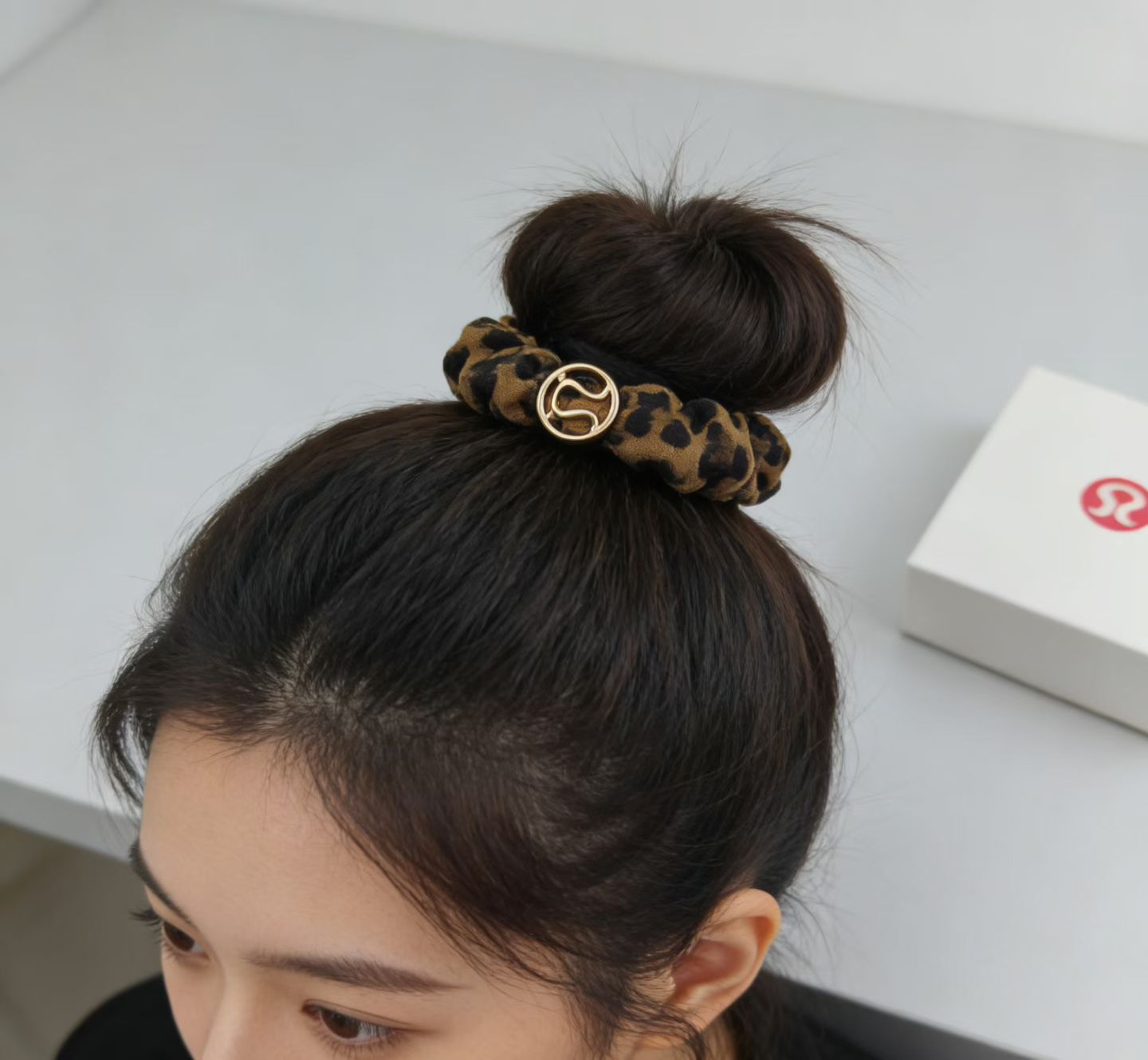 Lu's Ponytail Hair Tie Elastic Scrunchie Metal Logo Hair Accessory Lulu Hair Tie Wholesale Dropshipping