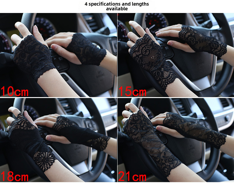 Fabrik direkt sonnencreme spitze handschuhe halb finger frauen sommer dünne fahren finger narbe tattoo halbe dekoration großhandel_voghion.com