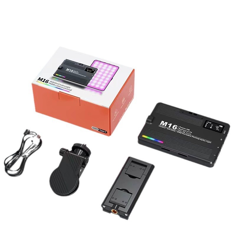 Luz de relleno para teléfonos móviles y tabletas, luz para transmisión en vivo de video, flash para fotografía con cámara, luz de bolsillo a todo color, luz potente