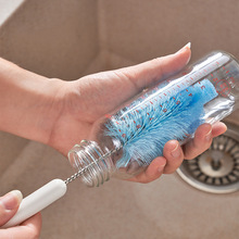 160AAP.日本长柄奶瓶刷厨房保温杯清洁刷水瓶水杯去污刷杯刷