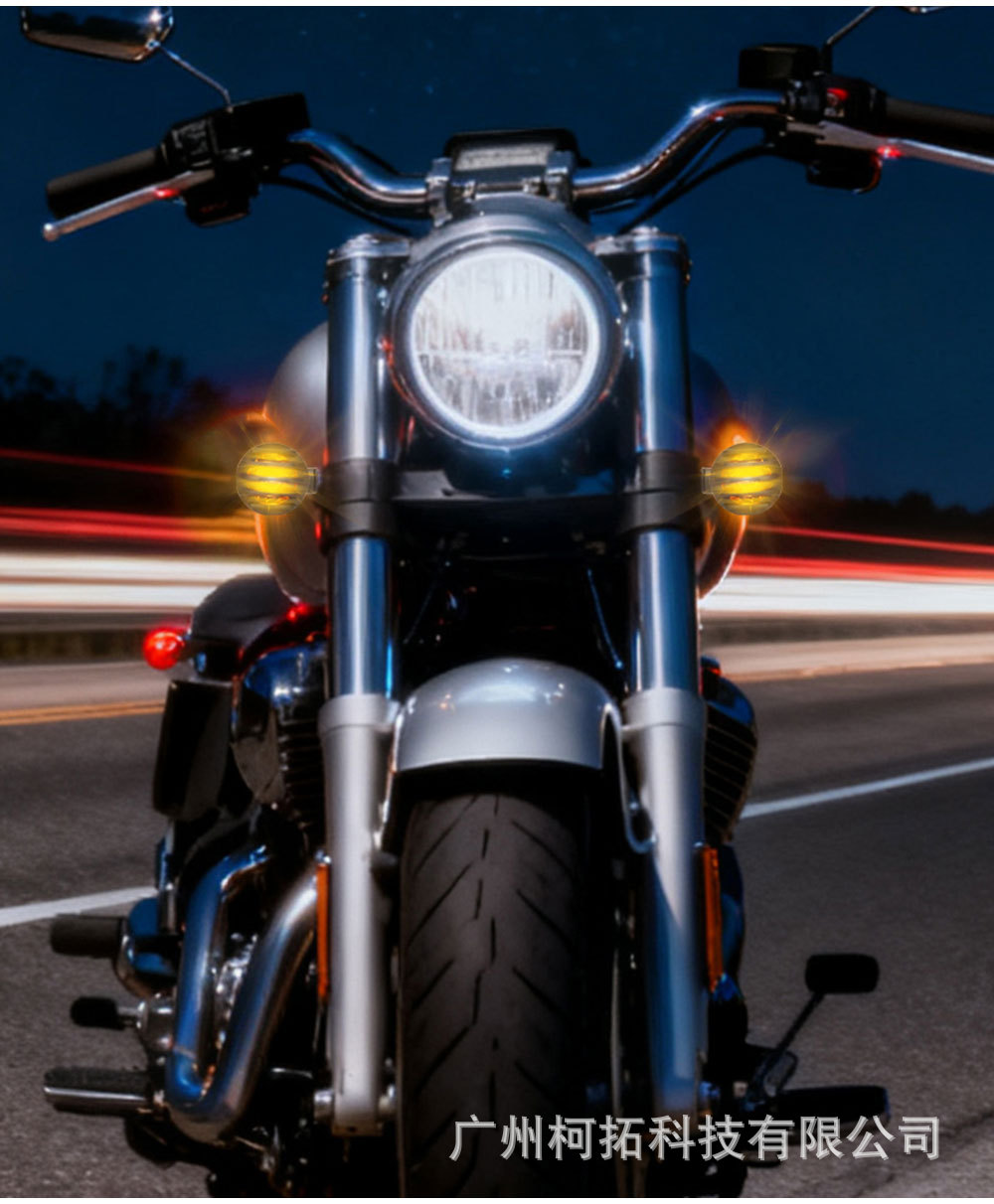 High-Brightness 12V Retro Motorcycle Grille Turn Signal Light Indicator Light Signal Lamp Motorcycle Warning Light