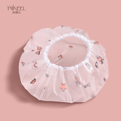 Chuanqi'er fashionable waterproof shower cap thickened adult women's shampoo hat makeup and beauty headgear bathing shower cap