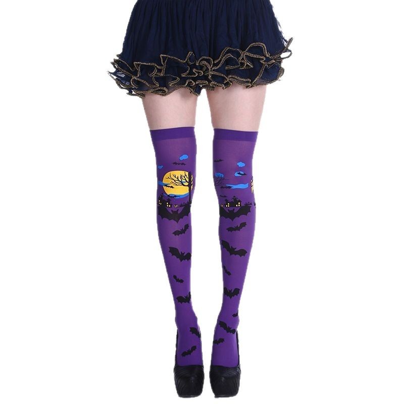 Los fabricantes suministran las medias del Festival del partido de Halloween Festival visten accesorios de ropa calcetines sobre la rodilla calcetines de sangre calcetines de enfermera