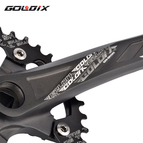 GOLDIX mountain road bicycle square hole crank 170/175mm aluminum alloy BCD104 single disc modification