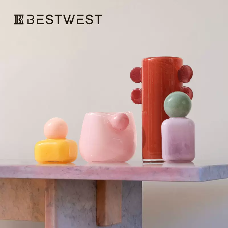 博西家居 糖果色可爱香薰器皿摆件 ins高档多巴胺样板间软装饰品