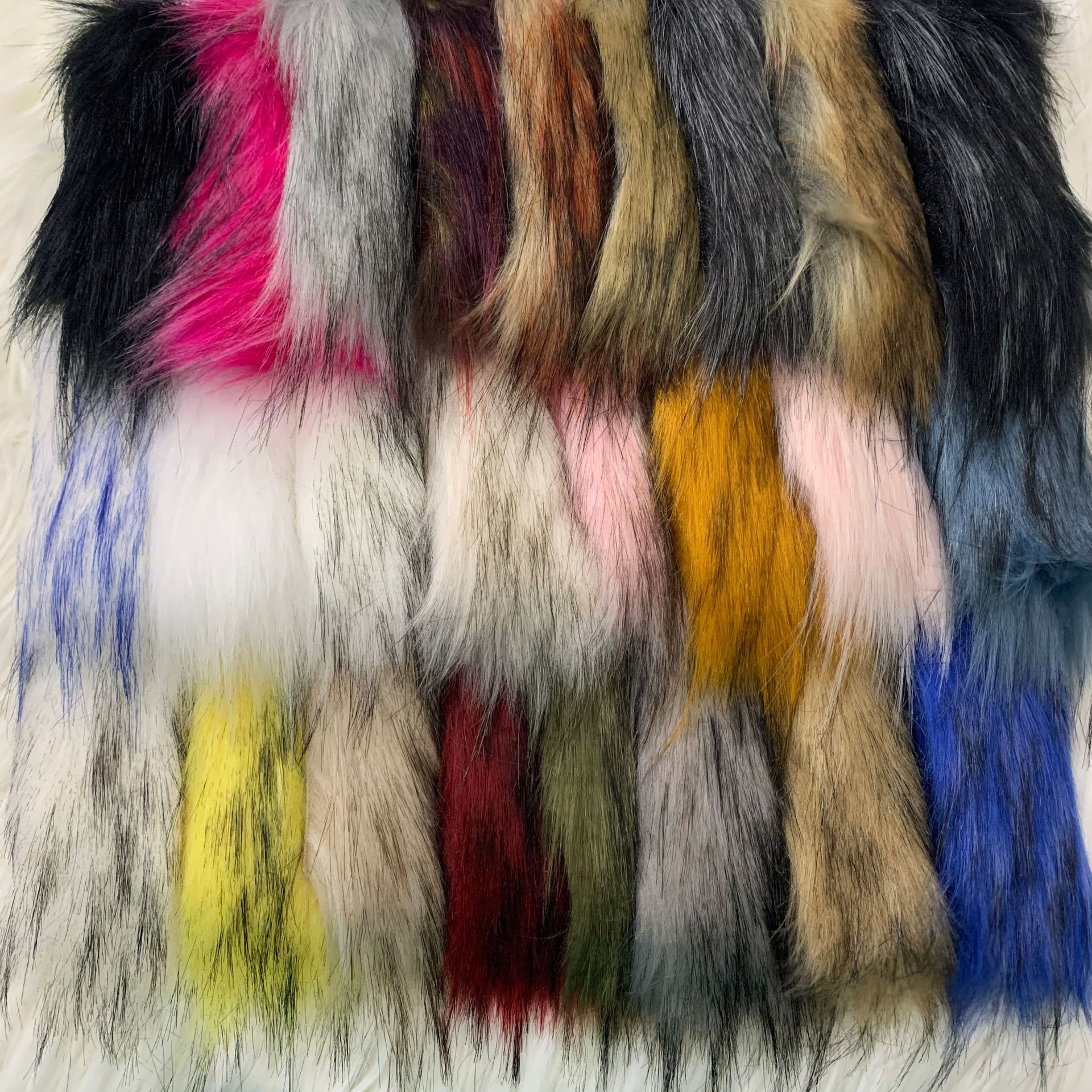 30色现货 仿貉子毛 仿皮草毛领毛绒面料 仿耗子毛 领子毛