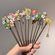 古风木簪新中式高级感发簪女盘发步摇簪子现代旗袍发张发钗子头饰