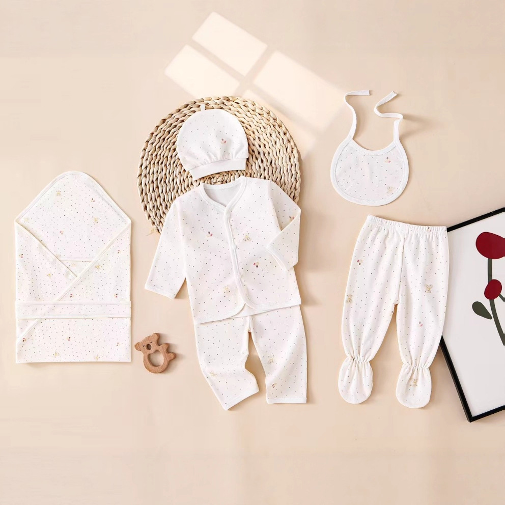 25 nuevas cajas de regalo de siete piezas de algodón ropa interior bebé cómodas y suaves cuatro estaciones de ropa para bebés