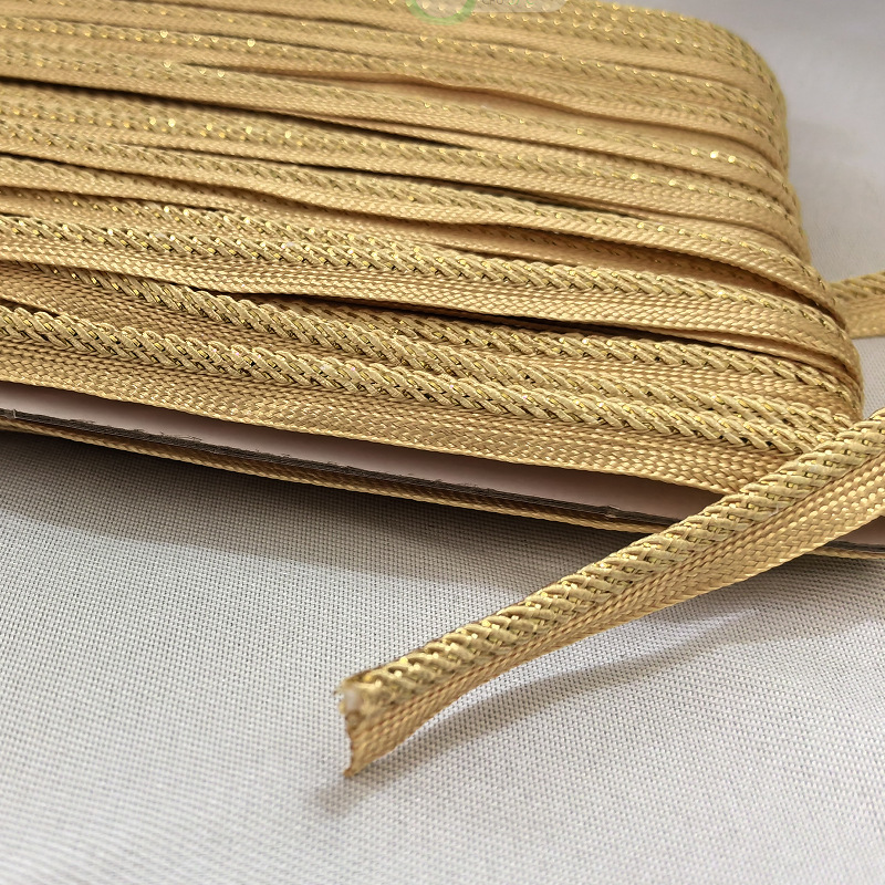厂家直销子母带金银丝滚边绳嵌条服装辅料斜纹卡线镶边带靠枕边带