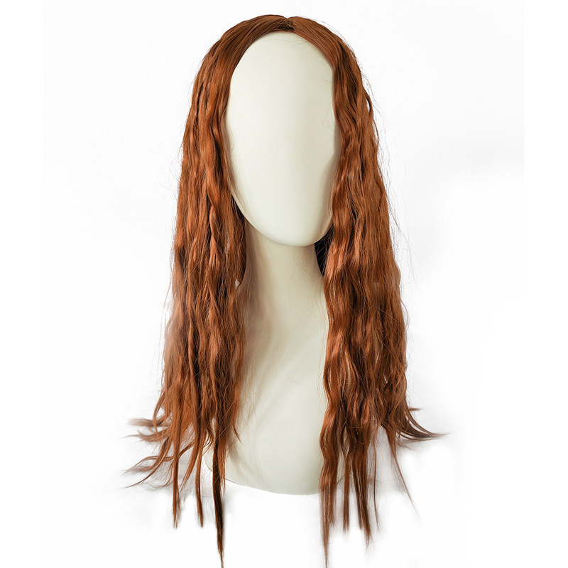 European and American New Product Ariel Little Mermaid Wig Cos Long Curly Hair High Temperature Silk Simulated Scalp Plus Dreadlocks Wig European and American New Product Ariel Little Mermaid Wig Cos Long Curly Hair High Temperature Silk Simulated Scalp Plus Dreadlocks Wig