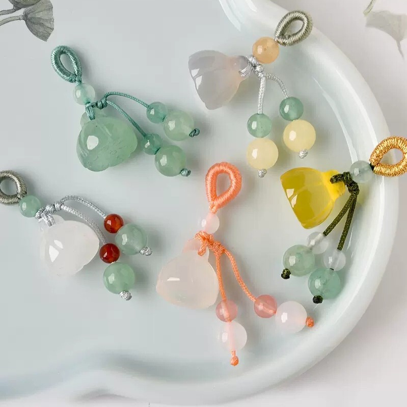 Yellow Agate Lotus Accessories, Aventurine Jade Small Lotus Beads, DIY Bracelet Versatile Small Pendant Semi-Finished Products Wholesale