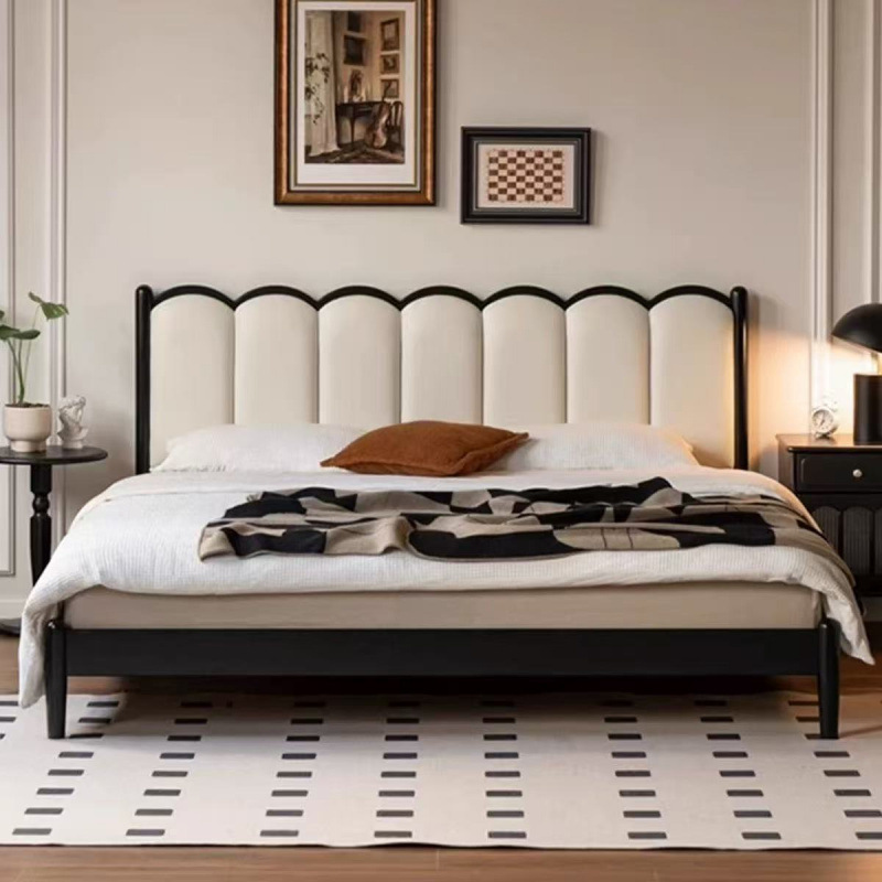Modern Minimalist Wrought Iron Bed for Home Use, 1.8 Double Iron Bed, Reinforced and Thickened Soft Cover, 1.5 Single Iron Frame Bed, Economical Type