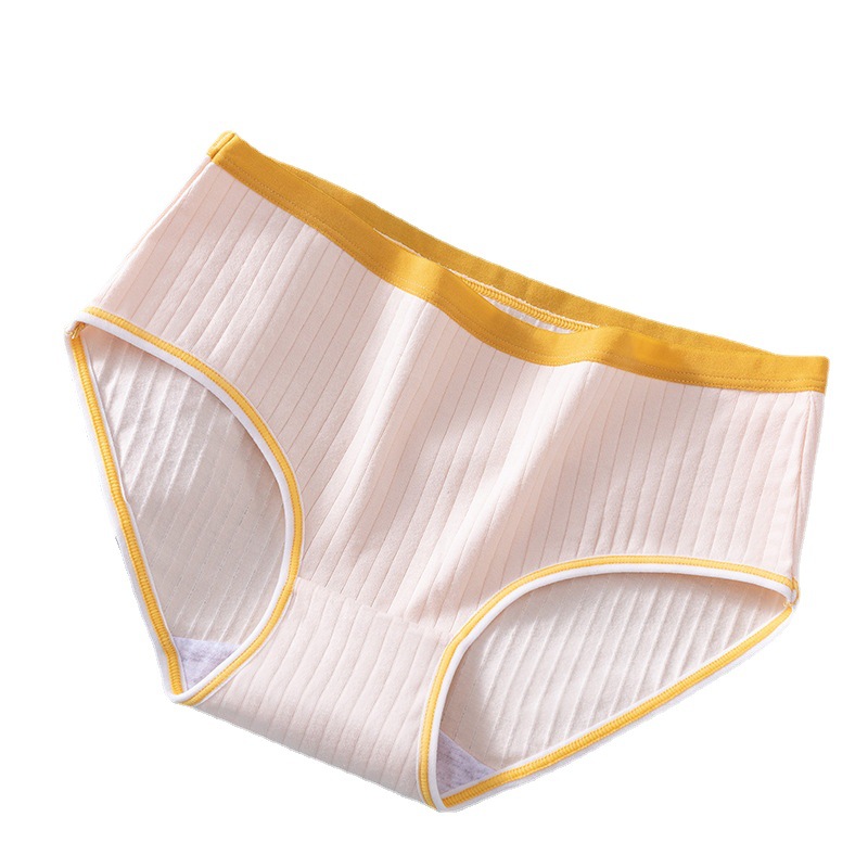 Japonés simple Niñas Ropa interior primavera y verano delgada cintura media cadera algodón transpirable antibacteriano entrepierna ropa interior de mujer en stock