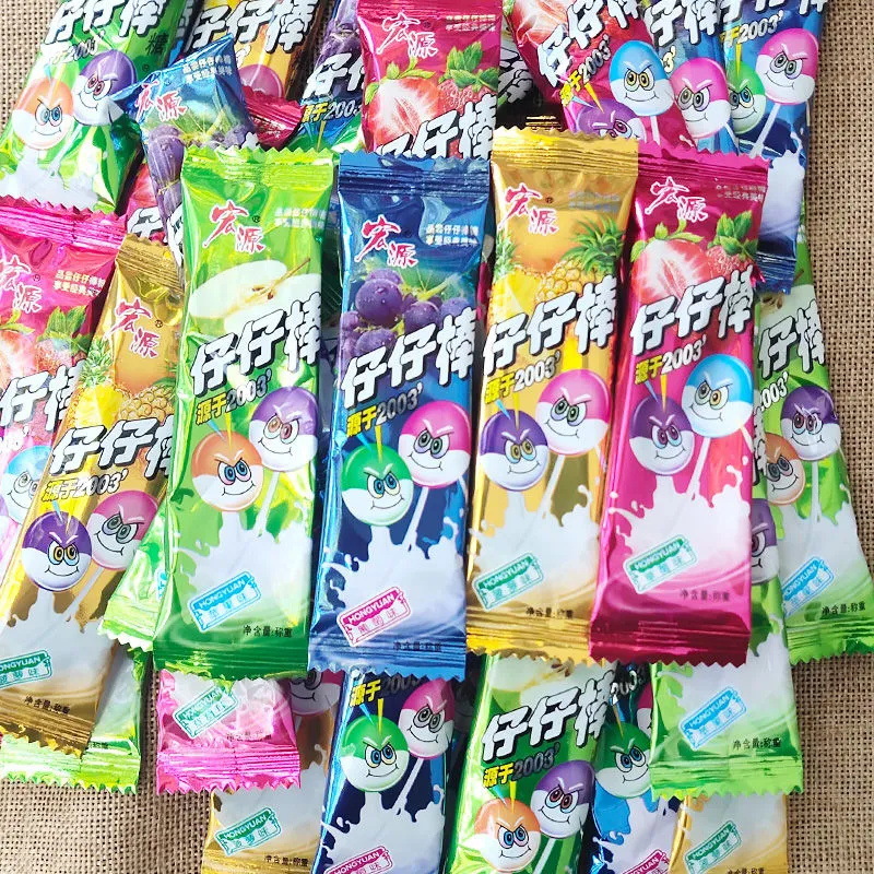 宏源仔仔棒80支一盒糖果大量批发水果味儿童棒棒糖怀旧零食包邮-阿里巴巴