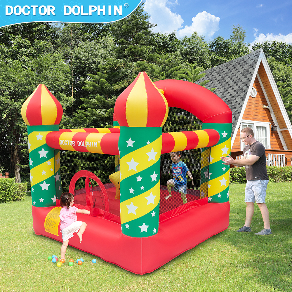 Castillo Inflable Doctor Dolphin, Juego Infantil Pequeño, Trampolín, Tobogán, Diversión Familiar, Fiestas, Deportes, Entretenimiento