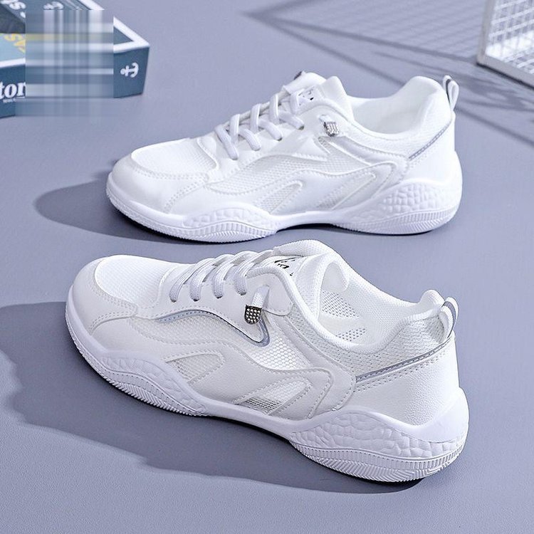 2024 summer women's shoes new white shoes women's breathable casual sports mesh running shoes all-match hollow sneaker