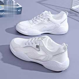 2024夏季女鞋新款小白鞋女透气休闲运动网面跑步鞋百搭镂空运动鞋