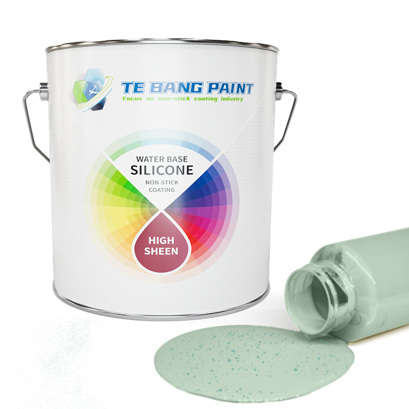 绿底蓝点水性有机硅涂料耐高温耐磨不粘涂料易清洁防腐蚀高光泽
