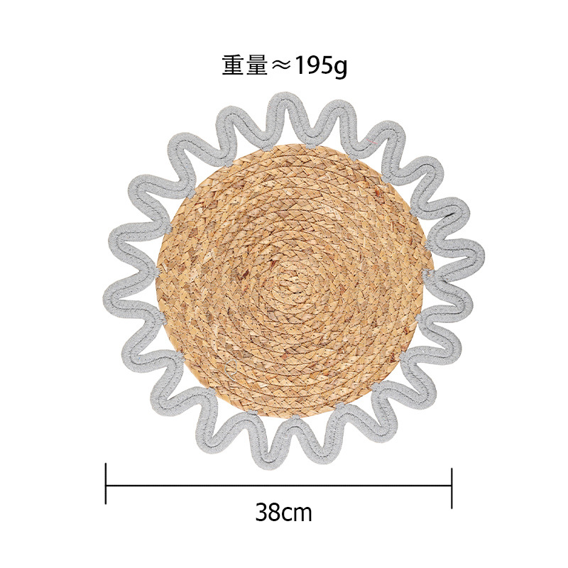 Comercio electrónico transfronterizo exclusivo para colchones aislantes de color natural japonés almohadillas de yute ecológicas almohadillas de maíz almohadillas de tazón de cuero almohadillas de agua