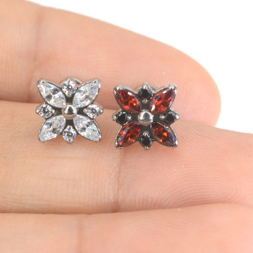 G23 titanium body piercing jewelry cross-border hot style zircon earrings and lip nails wholesale Amazon piercing now