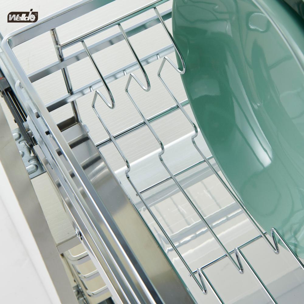 Welldo纬东 厨房地柜抽屉式炉台碗碟拉篮橱柜抽屉式碗碟拉篮