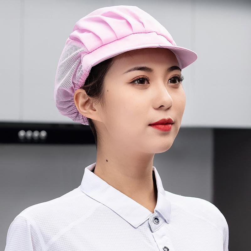 Taller de fábrica de alimentos transfronterizos sombrero de trabajo fábrica de catering comedor cocina sombrero de cocinero a prueba de polvo a prueba de aceite malla de ventilación