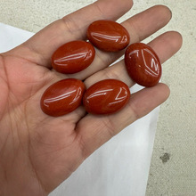 13X18mm天然红石蛋形戒面椭圆彩色裸石DIY饰品镶嵌配件厂家批发