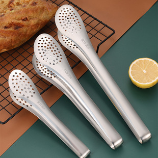 304 Non-Magnetic Stainless Steel Exquisite Barbecue Tongs Thickeneded Dessert Steak Pasta Baking Bread Public Chopsticks Barbecue Tongs