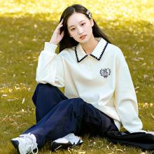 24360高中女生卫衣少女大童春秋款初中学生百搭洋气秋装上衣甜美