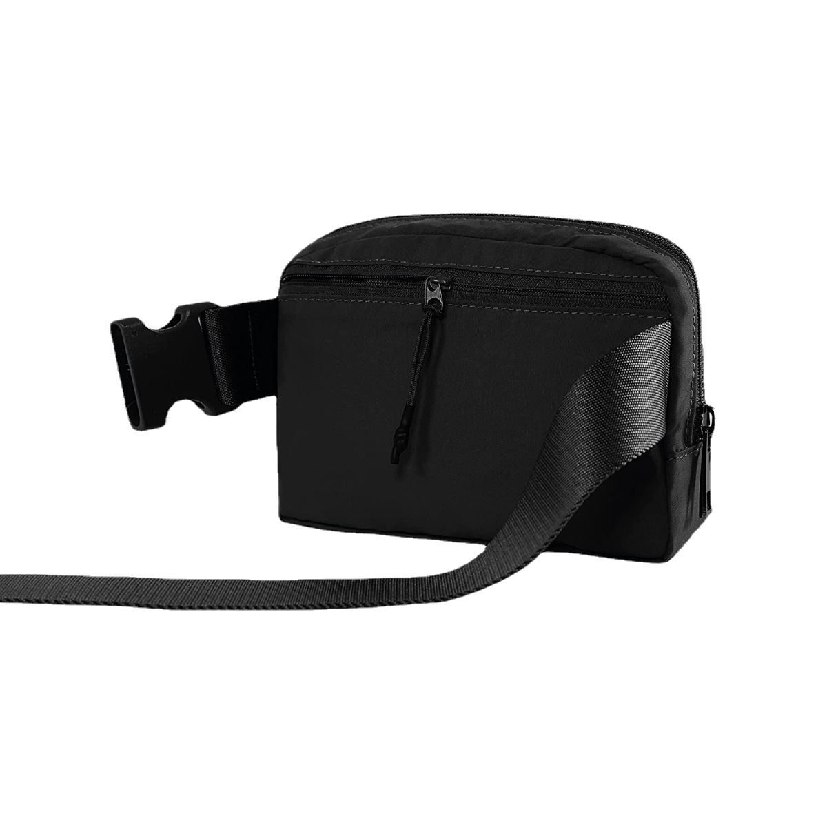 Men'S Gender Preppy Style, Streetwear Style Square Shape Small Size Men's Preppy Style Streetwear Solid Color Nylon Waist Bags