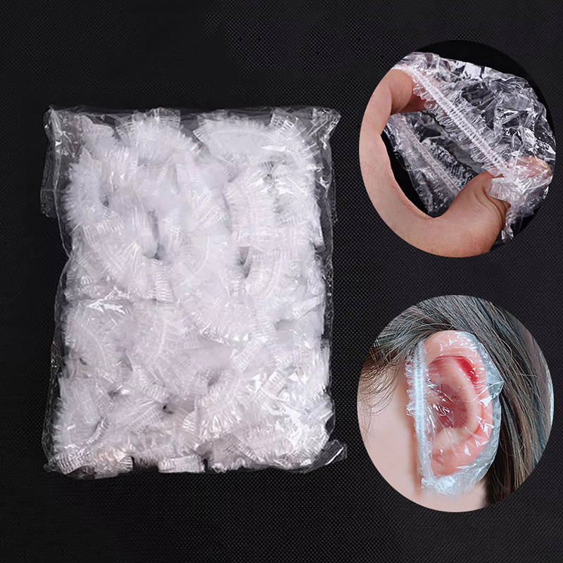 Ear Muffs Disposable Hairdressing Ear Muffs Shampoo Protective Ear Muffs Bath Waterproof Ear Muffs Disposable Hair Dyeing Anti-Fouling Earmuffs