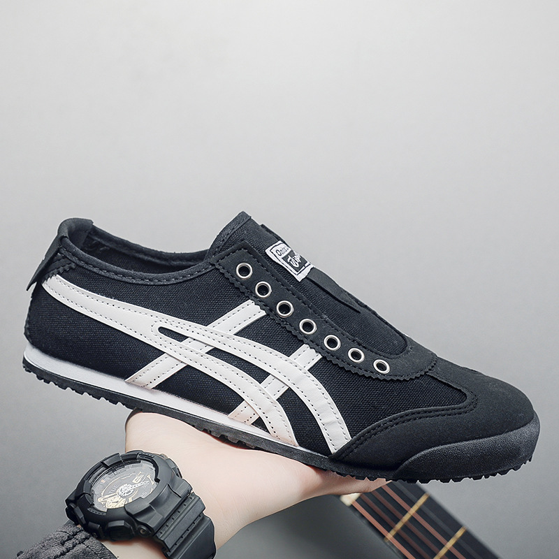 情侣款阿甘休闲帆布鞋复古板鞋懒人套脚运动单鞋型潮流时尚鞋子男