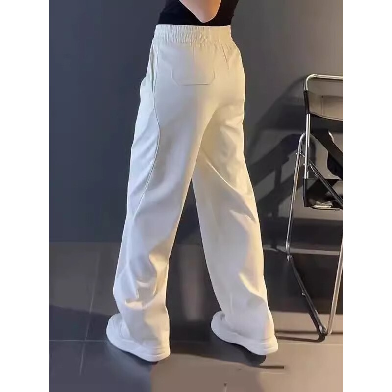 2025 New Men's Casual Pants with Drape, Wide-Leg Slouchy Pants, Loose Breathable Straight-Leg Sweatpants, Versatile Trendy Long Pants