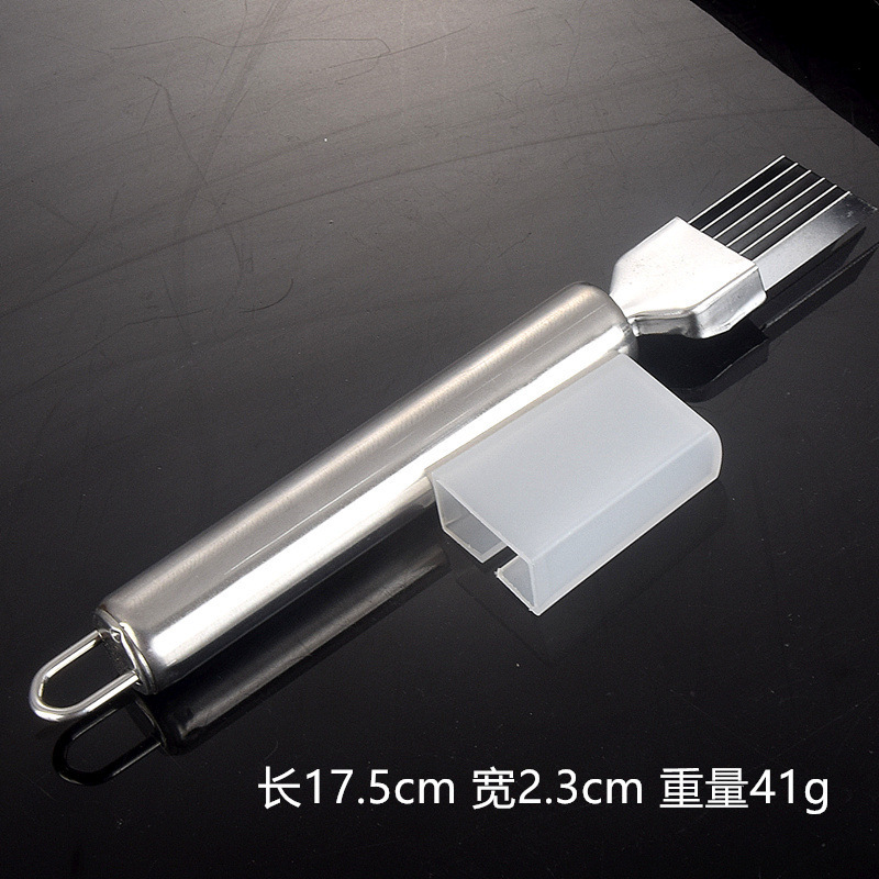 430不锈钢切葱器商用六刀片葱丝刀切火腿蒜片芹菜多功能厨房工具|undefined