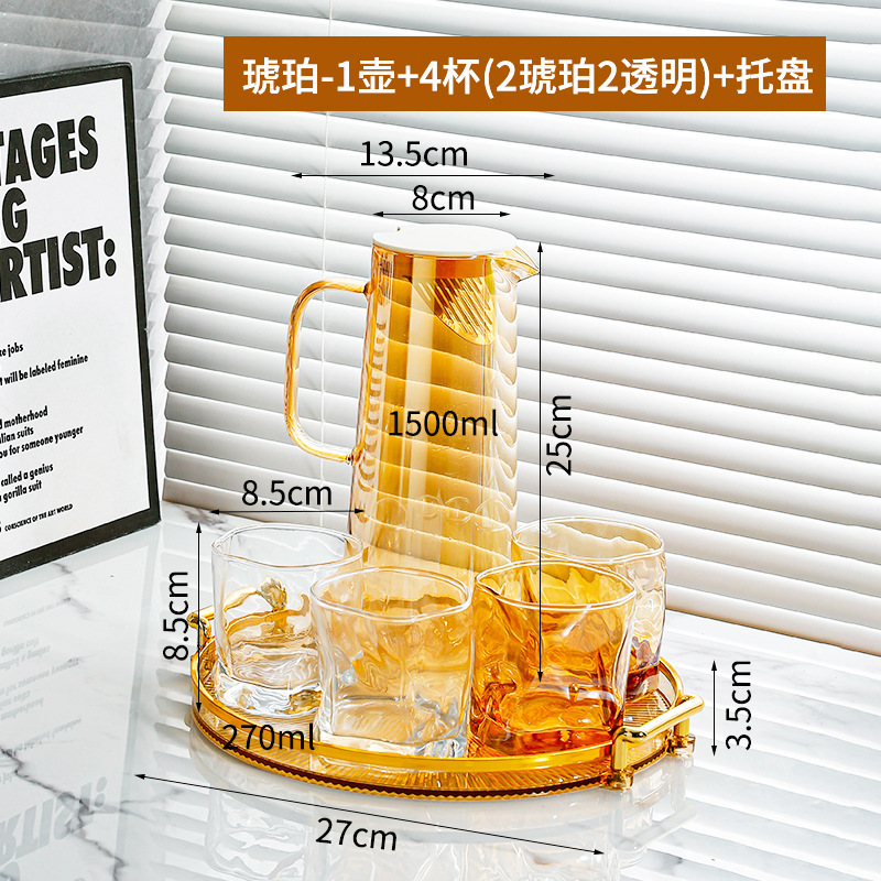 軽くて豪華なコップのセットの家庭用のお茶の杯の客間は水のコップのグラスのセットの高級な家庭の接客用を飲みます。|undefined