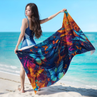 Factory direct printing quick-drying bath towel absorbent towel women's hot spring beach towel men's sports special adult towel