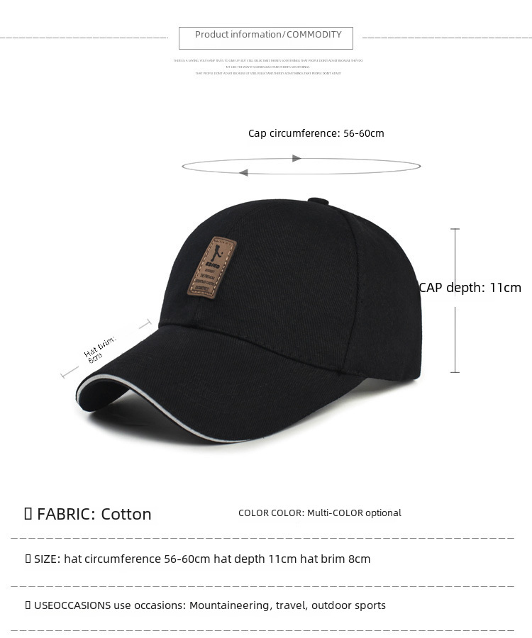 Hat Men and Women's Spring and Summer Cotton Baseball Cap Autumn and Winter Korean Sports Sun Hat Cap Sunscreen Sun Hat_voghion.com