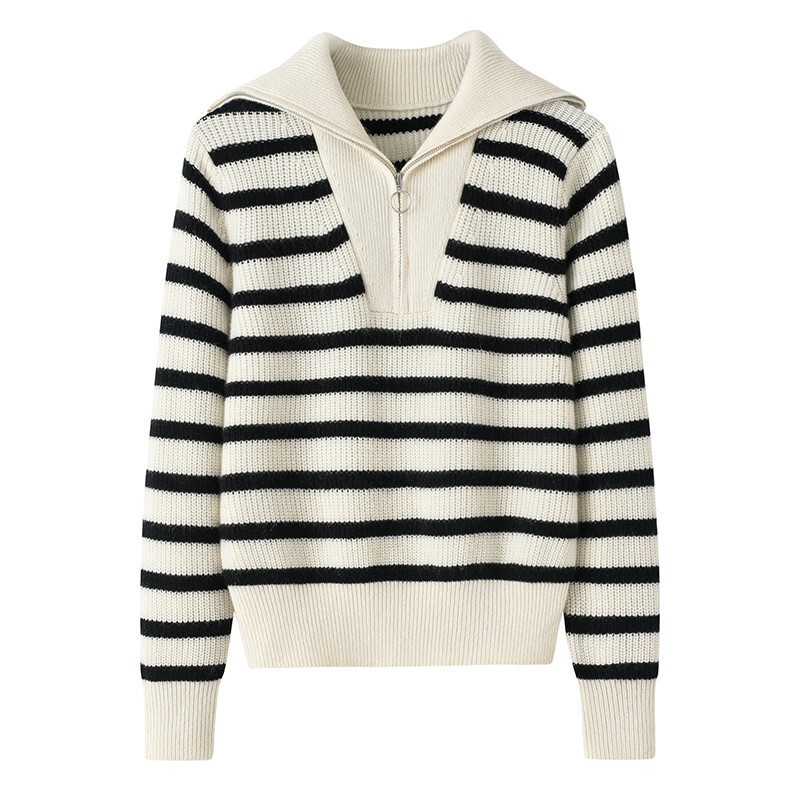 100 pure cashmere clothes made in Erdos city women's thickened striped sweater outer wear autumn and winter e cashmere sweater 100 pure cashmere clothes made in Erdos city women's thickened striped sweater outer wear autumn and winter e cashmere sweater