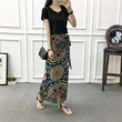 Summer holiday dress 2023 new hip skirt Bohemian lace-up wrap skirt one-piece chiffon skirt for women