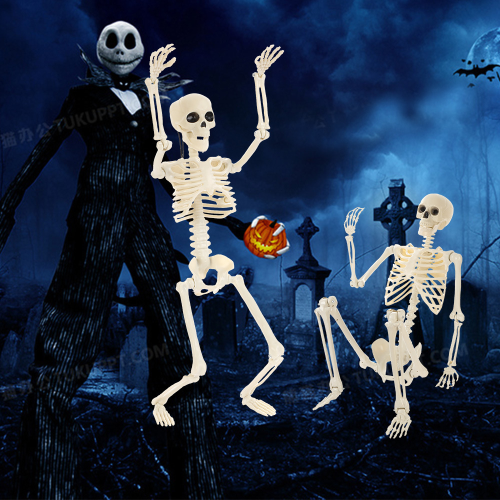 Esqueleto de Halloween transfronterizo, esqueleto humano, hueso humano, casa embrujada, decoración de fiesta, accesorios, esqueleto de terror image 5